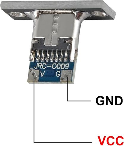 AITRIP 20 Pcs USB 3.1 Type C Sockets2-pin, Female Connector Jacks Charging Port with Black Screw Fixing Plate in Saudi Arabia