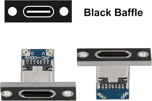 AITRIP 20 Pcs USB 3.1 Type C Sockets2-pin, Female Connector Jacks Charging Port with Black Screw Fixing Plate in Saudi Arabia