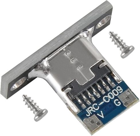AITRIP 20 Pcs USB 3.1 Type C Sockets2-pin, Female Connector Jacks Charging Port with Black Screw Fixing Plate in Saudi Arabia