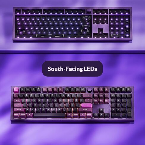 Keychron Q6 Pro Full-Size Wireless Bluetooth Mechanical Keyboard, Full Aluminum, Hot-Swappable Keychron Super Banana Switch, Launcher Programmable, NKRO Knob, KSA PBT Keycaps, Mac/Win/Linux - Purple in Saudi Arabia