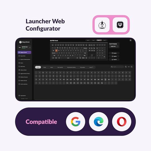 Keychron Q6 Pro Full-Size Wireless Bluetooth Mechanical Keyboard, Full Aluminum, Hot-Swappable Keychron Super Banana Switch, Launcher Programmable, NKRO Knob, KSA PBT Keycaps, Mac/Win/Linux - Purple in Saudi Arabia