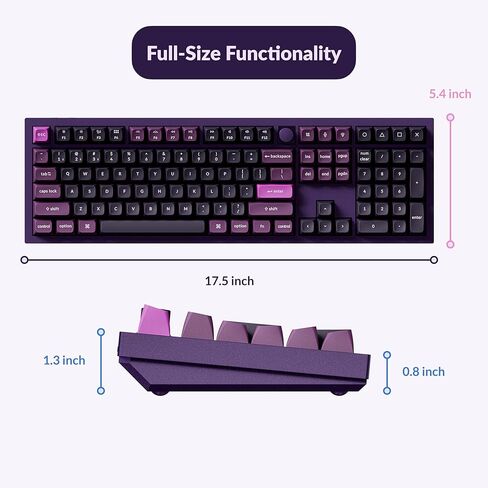 Keychron Q6 Pro Full-Size Wireless Bluetooth Mechanical Keyboard, Full Aluminum, Hot-Swappable Keychron Super Banana Switch, Launcher Programmable, NKRO Knob, KSA PBT Keycaps, Mac/Win/Linux - Purple in Saudi Arabia