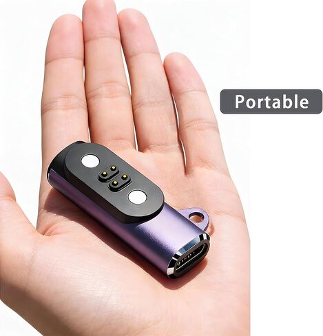 محول شحن مغناطيسي 4 سنون ومحول USB C لـ Mojawa Run Plus، Purra Run، HaptiFit Terra، سماعات توصيل Aerra Bone، محول شحن USB لسماعات الرأس بلوتوث مفتوحة الأذن (عبوة واحدة) in Saudi Arabia