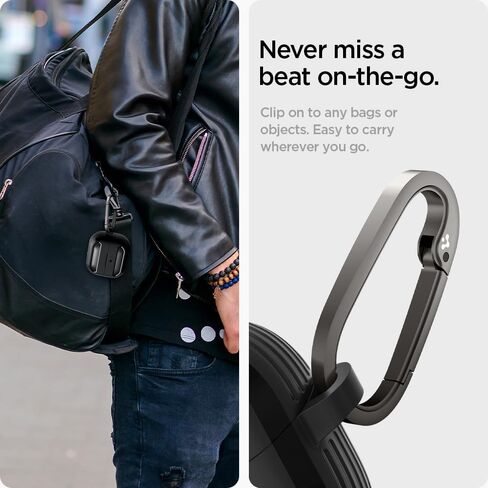 Spigen Rugged Armor Designed for Samsung Galaxy Buds3 FE (2025) / Buds3 Pro (2024) / Buds 3 Case (2024) Shockproof Drop-Protection Cover with Keychain - Matte Black in Saudi Arabia
