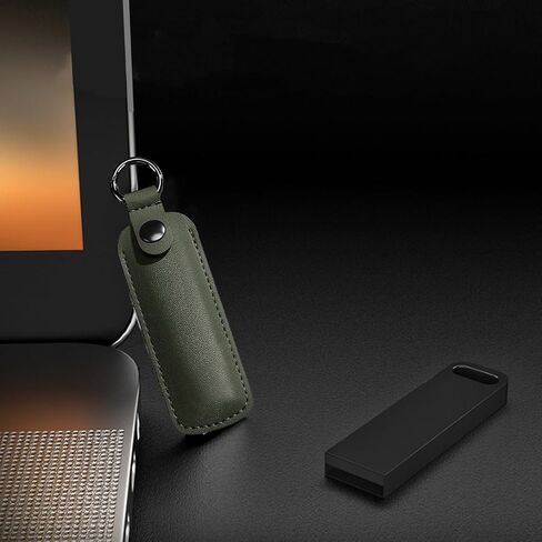 2Pcs Flash Drive Storage Bag - Small Portable Protective Cover Carrying Case, USB Drive Protection Box with Key Ring for Car Owners' Multiple Uses in Saudi Arabia