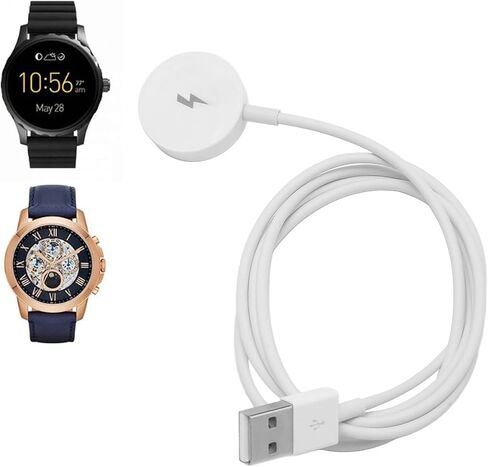 شاحن الساعة الذكية لـ Fossil Gen 1 2 3، قاعدة شحن لـ Fossil Q Gen 1 2 3 Founder، Wander، Marshal، Explorer وVenture Series مع التحميل الزائد in Saudi Arabia