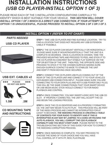 Deluxe USB CD Player kit - Universal Installation in All Vehicles, Black (60-DELUXEUSBCD) in Saudi Arabia