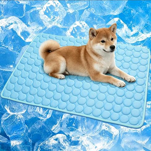 XinChangShangMao Dog Cooling Mat, Pet Dog Self Cooling Pad, Ice Silk Washable Summer Cool Mat for Cats, Kennels, Crates and Beds (XX-Large 59''×40'', Blue) in Saudi Arabia