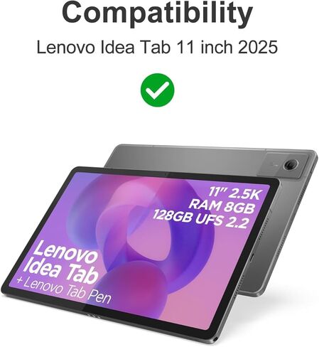 حافظة لوحة المفاتيح لجهاز Lenovo Idea Tab 11 بوصة 2025، لوحة مفاتيح لاسلكية مغناطيسية قابلة للفصل، حافظة جلدية قابلة للطي من البولي يوريثان مع حامل قلم لجهاز Lenovo Idea Tab 11 بوصة 2025 موديلات (TB-336ZU/TB-336FU) in Kuwait