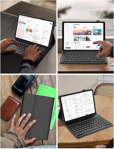 حافظة لوحة المفاتيح لجهاز Lenovo Idea Tab 11 بوصة 2025، لوحة مفاتيح لاسلكية مغناطيسية قابلة للفصل، حافظة جلدية قابلة للطي من البولي يوريثان مع حامل قلم لجهاز Lenovo Idea Tab 11 بوصة 2025 موديلات (TB-336ZU/TB-336FU) in Kuwait