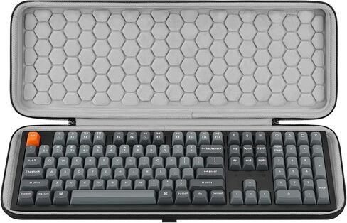 حافظة صلبة للوحة المفاتيح بالحجم الكامل من Geekria، متوافقة مع Keychron K10 HE /K10 Max/Q6 HE/V6، Redragon K668/K689/K556 PRO، Aula F108 PRO، حقيبة حمل للسفر للوحة مفاتيح الكمبيوتر ذات 104 مفاتيح in Saudi Arabia
