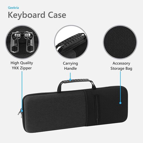 حافظة صلبة للوحة المفاتيح بالحجم الكامل من Geekria، متوافقة مع Keychron K10 HE /K10 Max/Q6 HE/V6، Redragon K668/K689/K556 PRO، Aula F108 PRO، حقيبة حمل للسفر للوحة مفاتيح الكمبيوتر ذات 104 مفاتيح in Saudi Arabia