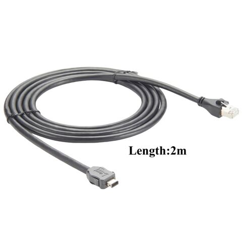 IX Industrial RJ45 Cat6A Ethernet Cable IX40G-A-10S-CV(7.0) IX مفتاح إلى RJ45 ذكر التوصيل المحمي SFTP كابل الشبكة الصناعية الخارجية لرؤية الآلة كاميرا صناعية PoE (2M) in Kuwait