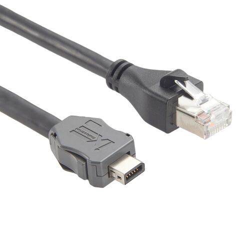 IX Industrial RJ45 Cat6A Ethernet Cable IX40G-A-10S-CV(7.0) IX مفتاح إلى RJ45 ذكر التوصيل المحمي SFTP كابل الشبكة الصناعية الخارجية لرؤية الآلة كاميرا صناعية PoE (2M) in Kuwait