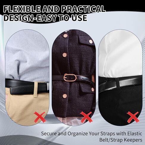 10PCS Elastic Belt Keepers Nylon Belt Loop Backpack Strap Keeper Belts Loop Keeper for Securing Belts Backpacks Slings for 1.5" Wide Belts or Straps(5 Colors) in Saudi Arabia