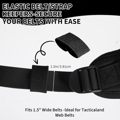 10PCS Elastic Belt Keepers Nylon Belt Loop Backpack Strap Keeper Belts Loop Keeper for Securing Belts Backpacks Slings for 1.5" Wide Belts or Straps(5 Colors) in Saudi Arabia