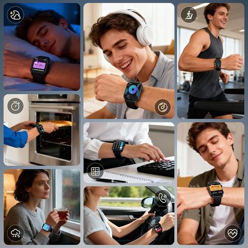 Smart Watch for Men, 120+ Sports Modes Smartwatch with 1.83" HD Touchsreen, IP67 Waterproof, Bluetooth Call & Fitness Watch for iPhone/Android (Light Black) in Saudi Arabia