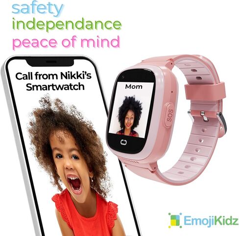 Smart Watch For Kids with Real-Time GPS Tracker, Geofencing, 4G LTE, SOS Alert Button, School Mode & Parental Control, Voice & Video Calling, Water Resistant Kids Smart Watch for Boys & Girls (Pink) in Saudi Arabia