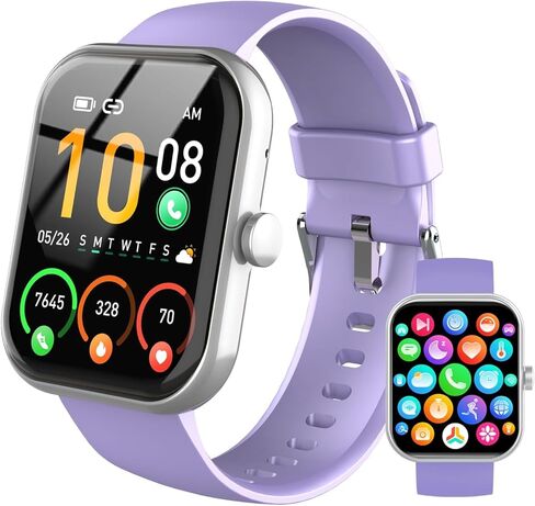 2026 Smart Watch for Men Women (Answer/Make Call), 1.96" HD Fitness Tracker Running Watch,IP68 Waterproof,Pedometer, Sleep/Step/Activity/Heart Rate Monitor,110+ Sport Mode Smartwatch for Android Phone in Saudi Arabia