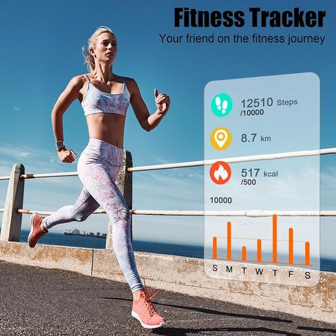 2026 Smart Watch for Men Women (Answer/Make Call), 1.96" HD Fitness Tracker Running Watch,IP68 Waterproof,Pedometer, Sleep/Step/Activity/Heart Rate Monitor,110+ Sport Mode Smartwatch for Android Phone in Saudi Arabia