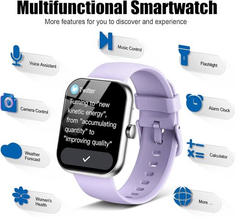 2026 Smart Watch for Men Women (Answer/Make Call), 1.96" HD Fitness Tracker Running Watch,IP68 Waterproof,Pedometer, Sleep/Step/Activity/Heart Rate Monitor,110+ Sport Mode Smartwatch for Android Phone in Saudi Arabia