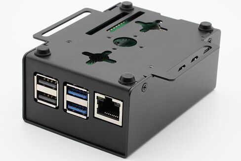 حافظة صناعية KKSB Raspberry Pi 5 M.2 - حاوية فولاذية متوافقة مع قبعات NVMe وAI، مبرد Raspberry Pi الرسمي، VESA 75 in Saudi Arabia