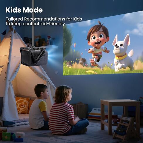 4K Projector with Wifi and Bluetooth, 1500 ANSI Official Licensed Google TV Smart Projector, Outdoor Movie Projector Compatible with NETFLIX/YouTube, 1000+ Apps Supported in Saudi Arabia