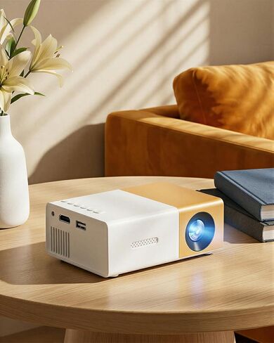 Mini Portable Video Projector with Built-In Speakers, Home Theater Projector for Phone and Laptop in Saudi Arabia