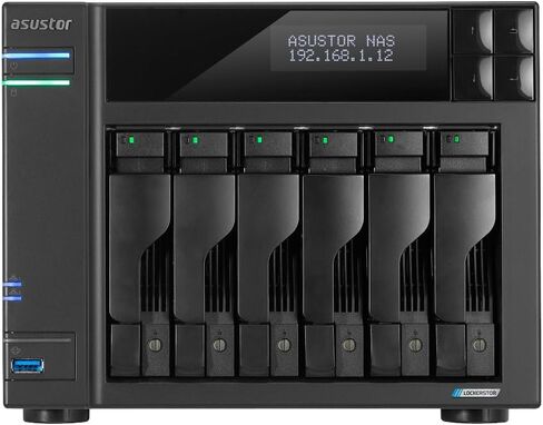 Asustor Lockerstor 6 Gen2 AS6706T مع 2 × 4 تيرابايت SSD (WDS400T4B0E) - 6 Bay NAS، وحدة المعالجة المركزية رباعية النواة 2.0 جيجا هرتز، 4X M.2 NVMe فتحات، 2.5 جيجا بايت مزدوجة، قابلة للترقية إلى 10 جيجا بايت، ذاكرة الوصول العشوائي DDR4 سعة 8 جيجا بايت، وحد in Kuwait