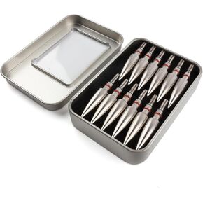12pcs Archery Field Points 75/100/125 Grains Arrowheads Stainless Steel Field Arrow Tips 5/16 Inches Screw in Bullet Points for Target Practice & Shooting, with Storage Box in Saudi Arabia
