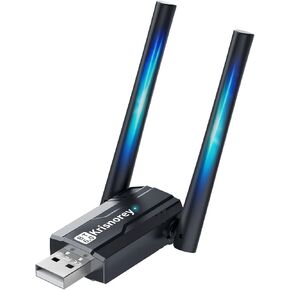 Long Range USB Bluetooth 6.0 Adapter for PC, Built-in PA Enhanced 5dBi High Gain Wireless Dongle w/Dual Antennas, Supports Windows 11/10/8.1/7 Laptop Desktop, NOT for TV, Mac, Car Stereo in Saudi Arabia