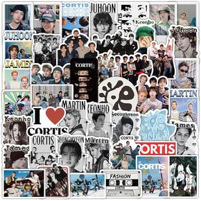 50 قطعة من ملصقات Idol CORTIS الكورية، ملصقات KpopIdol المقاومة للماء من الفينيل، مثالية لزجاجات المياه وأجهزة الكمبيوتر المحمولة والهدايا للمعجبين (CORTISIdol) in Kuwait