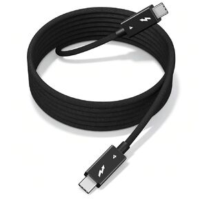 كابل Thunderbolt 4، [نقل بيانات بسرعة 40 جيجابت في الثانية] كابل USB C طويل 2M/6.6FT، فيديو 8K/4K 60 هرتز وشحن سريع 240W PD 3.1، سلك كابل USB مجدول نشط متوافق مع Thunderbolt 3/USB 4/MacBook Pro/iPhone in Kuwait