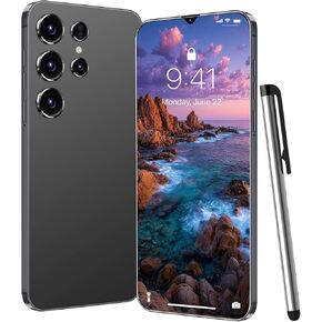 هاتف C24 خلوي غير مقفل، 128 جيجابايت + 4 جيجابايت هواتف أندرويد غير مقفلة، هاتف ذكي 6.3 بوصة FHD، بطارية 6800 مللي أمبير، أندرويد 13، 5G ثنائي الشريحة يعمل مع T-Mobile، AT&T، Verizon/Face ID/GPS (أسود) in Kuwait
