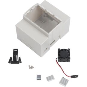 من أجل حاوية RASPBERRY Pi ABS الكهربائية مع DIN Rail Mount لوحة واقية ملحق متوافق مع RASPBERRY Pi 4B وPi 3B(Pi4B+مروحة + تبريد) in Kuwait