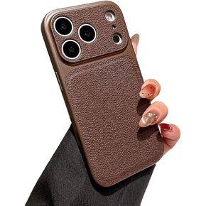 Compatible with iPhone Case,Leather Pattern Back Cover Camera Lens Protection Design,Military Grade Drop Protection Shockproof Phone Case (iPhone Air,Yellow) in Saudi Arabia