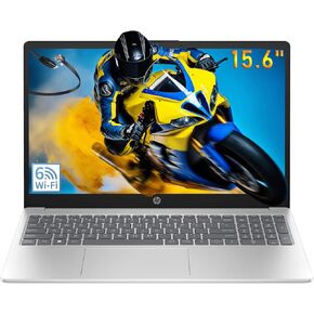 HP 15.6" Pavilion Laptop Computer PC, Intel N100 (16GB RAM, 256GB SSD) Lifetime Office 365, Portable Design & Long Battery Life, for Home Daily use, Windows 11 Home, Silver, Type-C to RJ-45 Cable in Kuwait