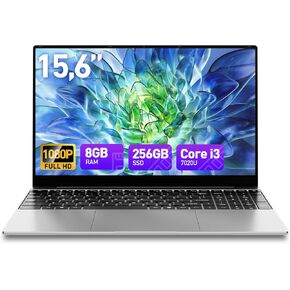 15.6 Inch Laptop Computer 8GB RAM 256GB SSD Win 11 Laptop, Core i3 Processor, 1080P FHD Display, Backlit Keyboard, Fingerprint, USB3.0,WiFi5,Mini HDMI, BT5,Webcam in Kuwait