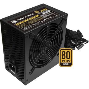 مزود طاقة كمبيوتر عالي الطاقة 80 بلس ذهبي معتمد - 650 واط PSU، طاقة مستمرة ATX 12V V2.3/EPS Active PFC مع مروحة هادئة 120 مم، أداء موثوق وكفاءة عالية in Kuwait