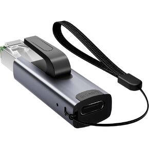 محول USB C إلى إيثرنت، محول إيثرنت ذكر إلى USB-C أنثى، محول إيثرنت محمول وتشغيل بسرعة 1 جيجابت في الثانية للوصول السريع إلى الإنترنت مع كابلات شحن يومية، علبة من الألومنيوم in Kuwait