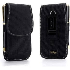 Nylon Phone Case with Belt Clip and Loop, Suitable for iPhone 13, 14, 15 6.1", Carrying Bag Holder Waist Cell Phone Pouch with RFID Blocking, Nylon Waterproof Magnetic Cover Smartphone Waist Pack in Kuwait