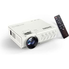 جهاز عرض صغير E1 120±%10ansi Lumen 1080P، شاشة LCD 4.1 بوصة، جهاز عرض فيديو للمسرح المنزلي متعدد الوسائط، متوافق مع HDMI 1080P عالي الدقة، USB، مكبر صوت مدمج VGA (E1) in Kuwait