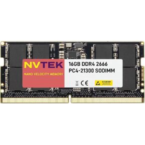 32GB 2X16GB DDR4 2666MHz PC4-21300 2Rx8 1.2V CL19 260-PIN غير ECC SODIMM KIT NVTEK ذاكرة الكمبيوتر المحمول المحمول in Kuwait