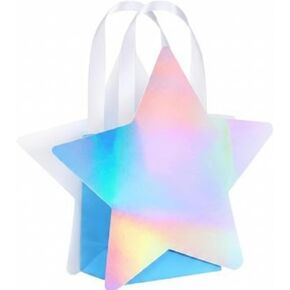 Sweetude 24 PCS على شكل Star Party Party With With Mini Iridescent Paper Gift Goodie حقائب لقضاء العطلات لحفلات عيد ميلاد اللوازم in Kuwait