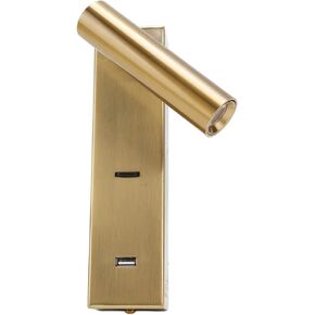 مصباح قراءة LED مثبت على الحائط مع شحن USB وزاوية لديكور المنزل الأنيق (الضوء الأبيض) in Kuwait