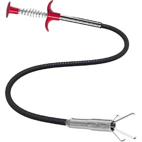 76 Inch Drain Snake Clog Remover, Flexible 4-Claw Grabber Tool,Toilet Sink Shower Bathtub Drain Cleaner for Hair Removal in Saudi Arabia