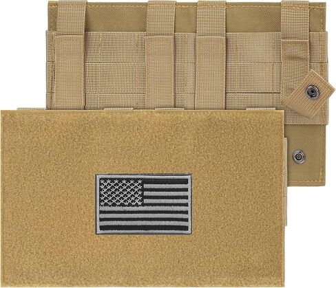 MOLLE Patch Panel Mounting Placard Platform, Hook & Loop Panel - DIY Morale Patch Board for Tactical Vests & Backpacks（Black） in Saudi Arabia