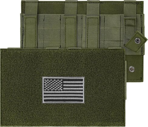 MOLLE Patch Panel Mounting Placard Platform, Hook & Loop Panel - DIY Morale Patch Board for Tactical Vests & Backpacks（Black） in Saudi Arabia