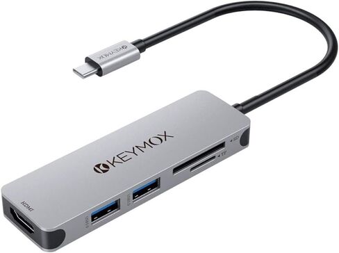 موزع USB-C 5 في 1 مزود بمخرج HDMI 4K وقارئ بطاقات in Saudi Arabia