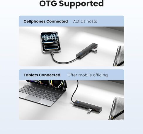 موزع USB 3.2 بسرعة 10 جيجابت في الثانية من VENTION، موزع USB مع 4 منافذ USB 3.2 (USB A*2 النوع C*2)، موسع USB PD 100 وات للشحن USB 3.2 الجيل الثاني، أسود in Saudi Arabia